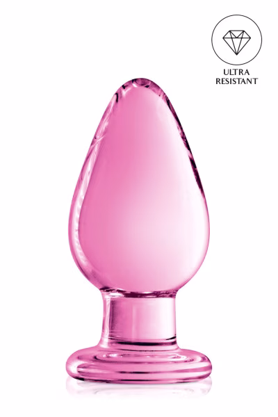 Plug anal boule large en verre translucide 10.5cm pas cher