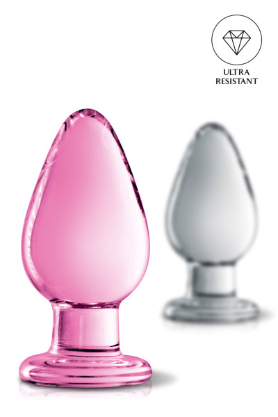 Glossy n°25, plug anal en verre arrondi
