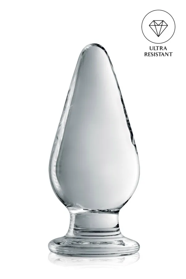 Plug anal allongé en verre translucide 11.5cm pas cher