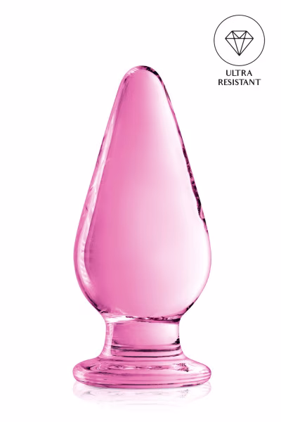 Plug anal allongé en verre translucide 11.5cm pas cher