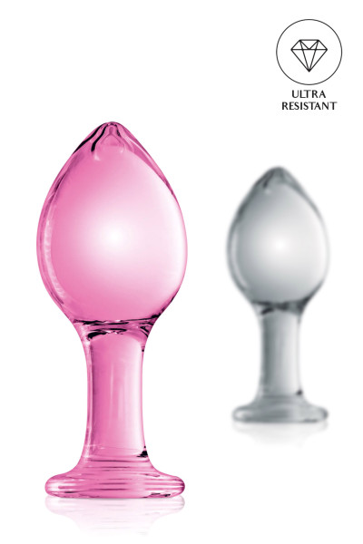Glossy n°32, plug anal en verre de forme ovoïde