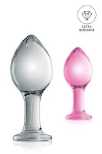 Glossy n°32, plug anal en verre de forme ovoïde