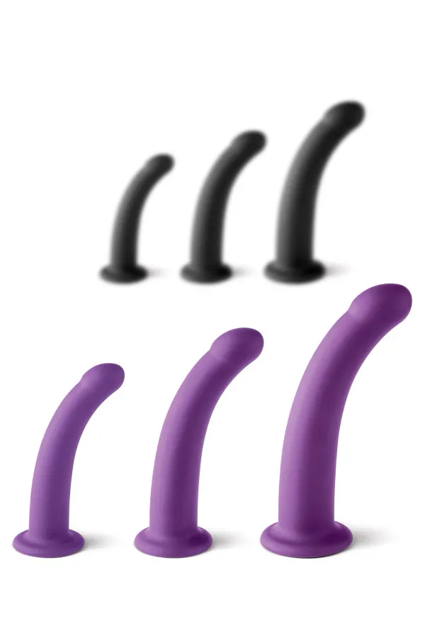 Lot de 3 godes S, M et L pour harnais universel noir de Virgite