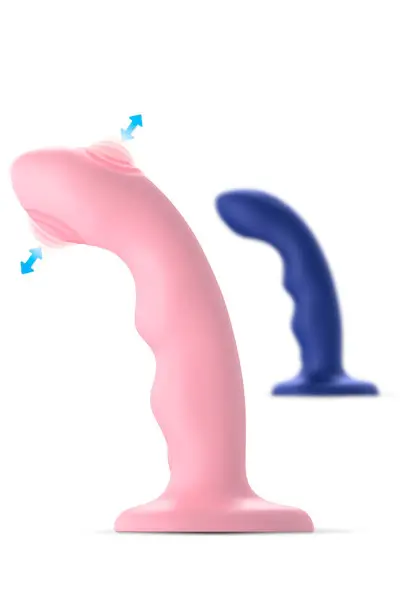 Gode vibrant à double tapotement, Strap-On-Me Tapping Dildo Wave