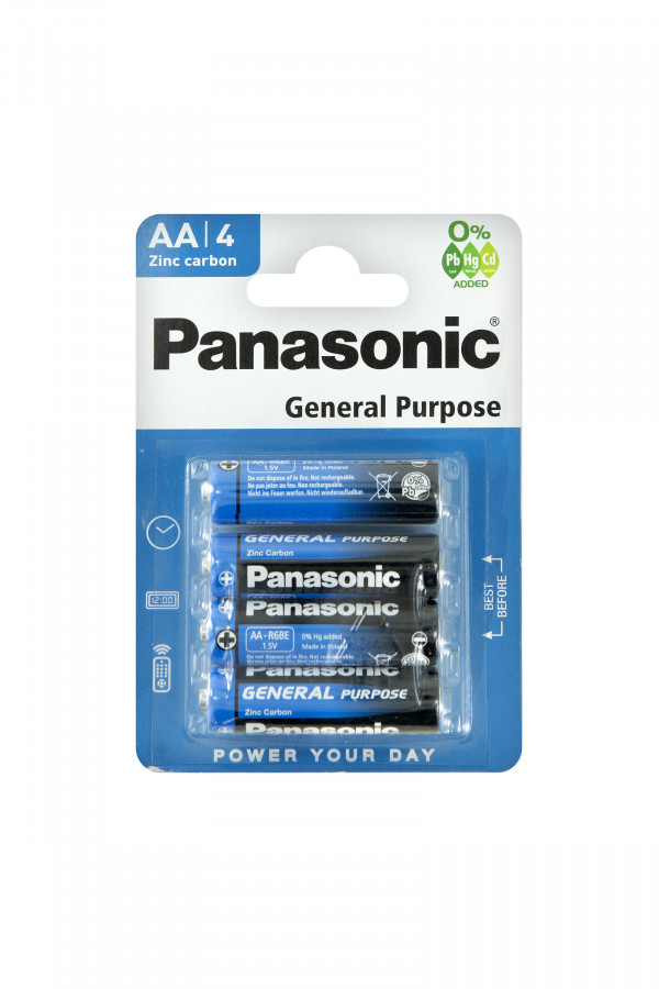 Pack de 4 piles LR06 AA de Panasonic