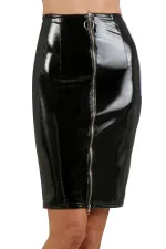 Jupe taille haute en vinyle