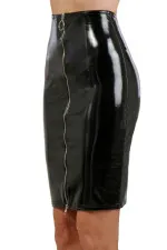 Jupe taille haute en vinyle