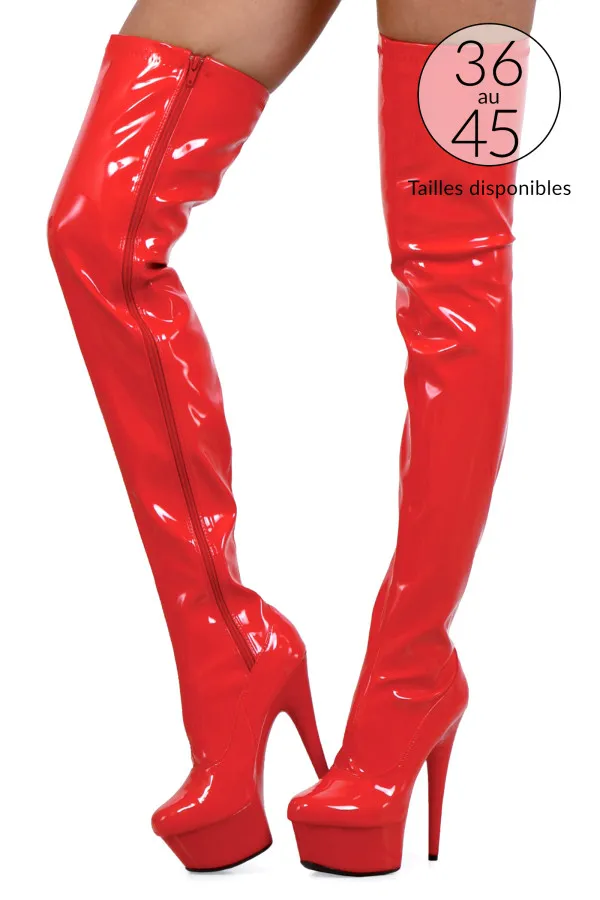 Cuissardes en cuir verni de Soisbelle