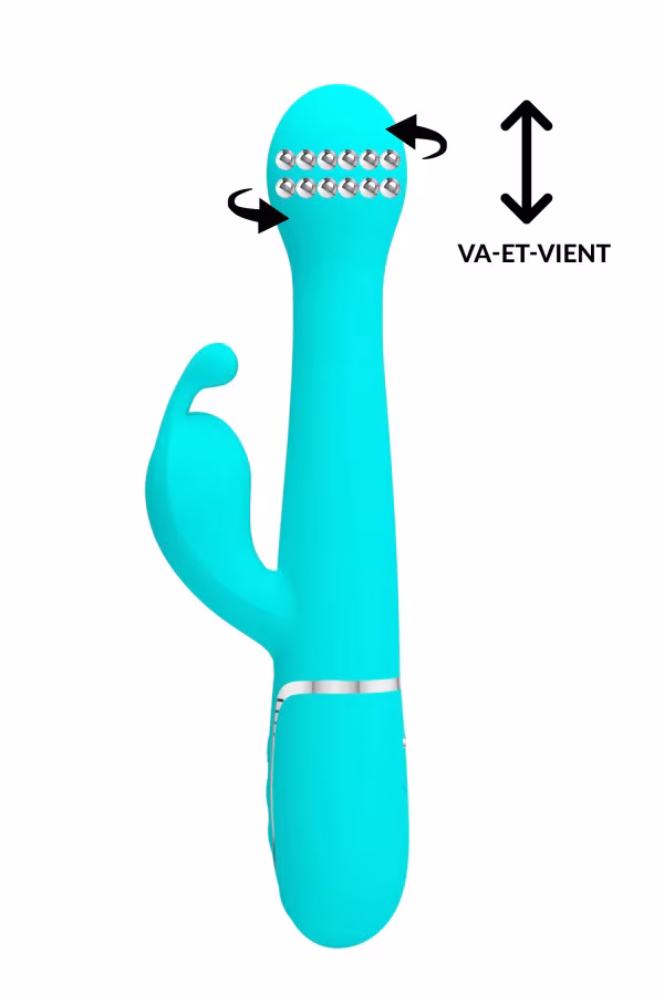 Vibromasseur Rabbit 4-en-1 avec va-et-vient Dejon de Pretty Love