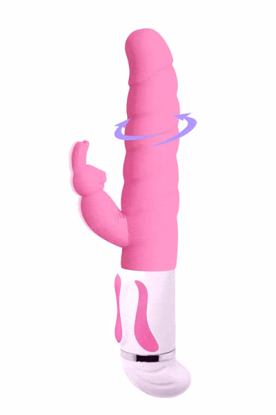 Vibromasseur rabbit tête rotative