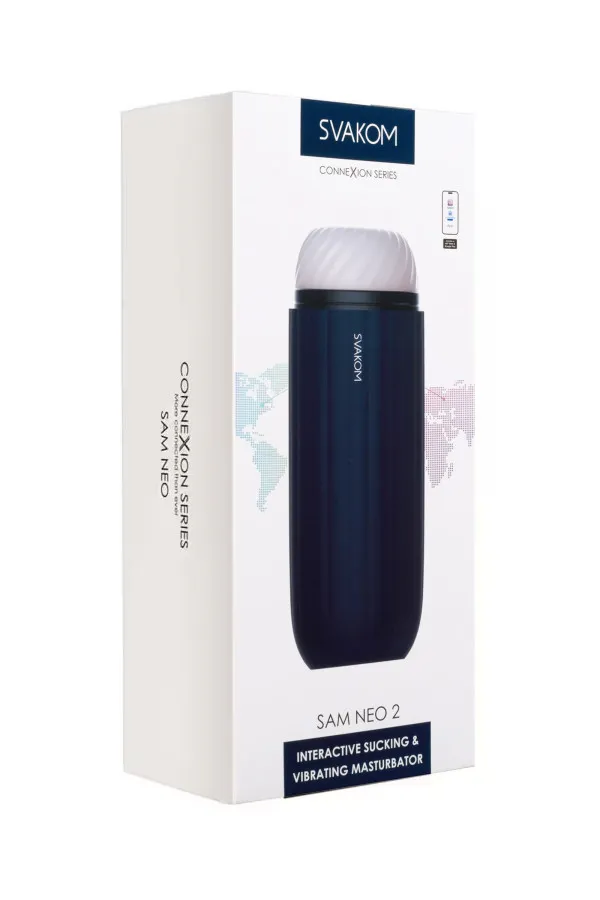 Svakom Sam Neo 2 Masturbateur vibrant connecté avec succion