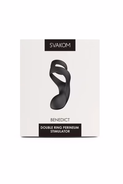 Svakom Benedict noir Cockring vibrant et stimulateur de périnée