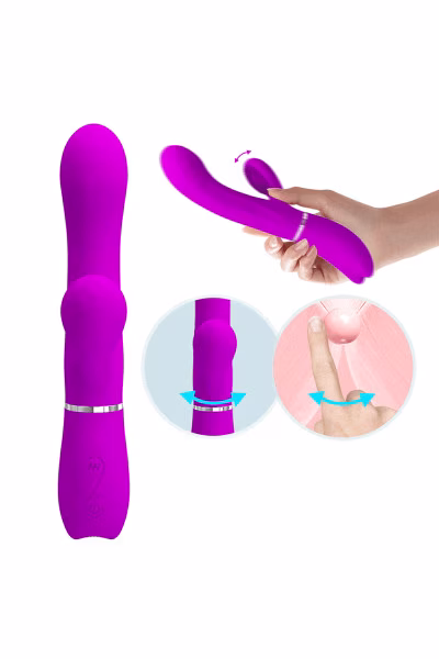 Vibromasseur rabbit à picots et vibrant Clitoris Vibrator par Pretty Love
