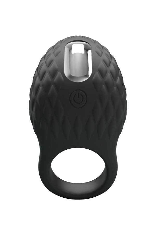 Heloise, cockring vibrant noir en silicone