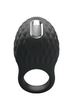Heloise, cockring vibrant noir en silicone