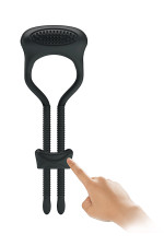 Curitis, cockring vibrant en silicone avec serrage réglable