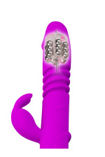 Ward, vibromasseur rabbit va-et-vient avec tête rotative