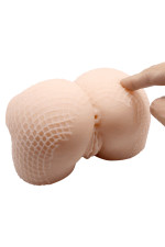 Fessier masturbateur vagin et anus vibrants avec résilles et télécommande