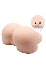 Fessier masturbateur vagin et anus vibrants avec résilles et télécommande
