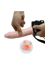 Gode ceinture avec gode réaliste creux et vibrant