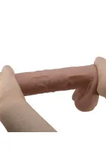 Gode ventouse réaliste à squelette articulé 26cm