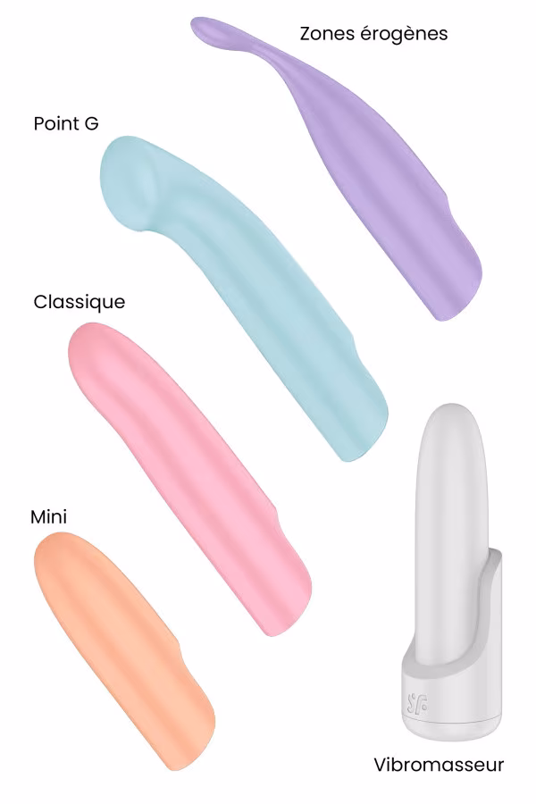 Satisfyer Playful Four Coffret Vibromasseur 4-en-1 avec têtes interchangeables