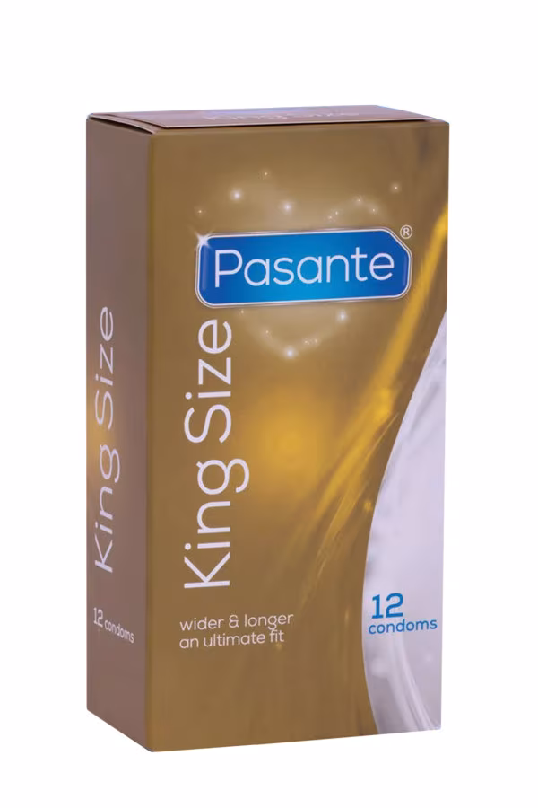 Boîte de 12 préservatifs en latex King Size de Pasante