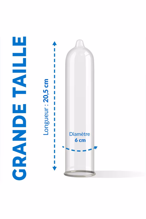 Boîte de 12 préservatifs en latex King Size de Pasante