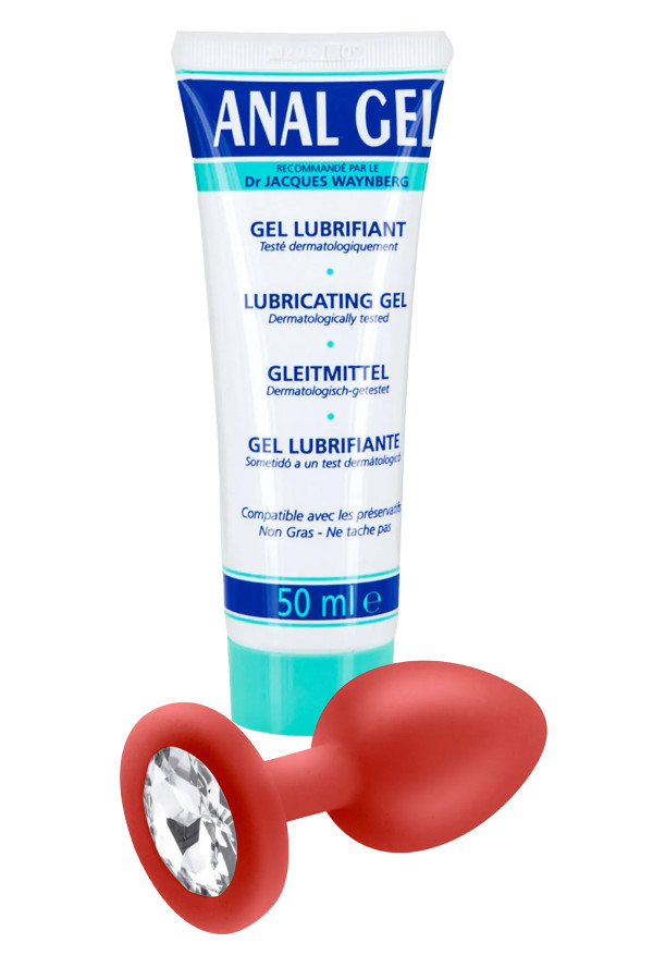 Pack Anal gel et plug anal bijoux en silicone