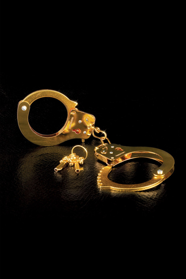 Menottes en métal couleur or Fetish Fantasy Gold