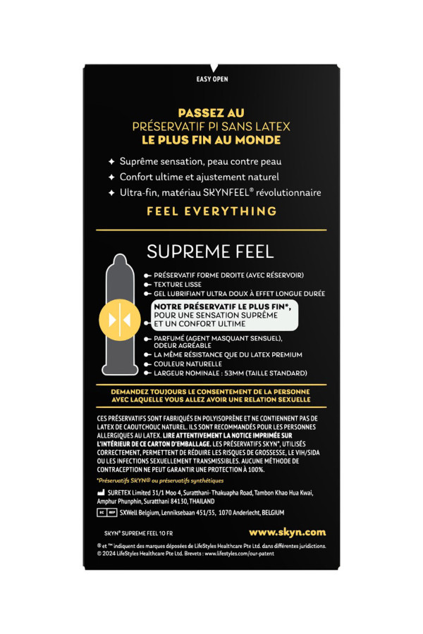 Préservatifs SKYN Supreme Feel x10