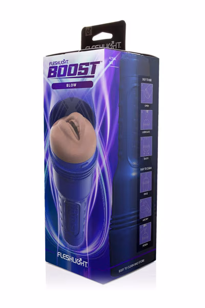 Fleshlight Boost Blow – Masturbateur bouche réaliste Turbo Tech