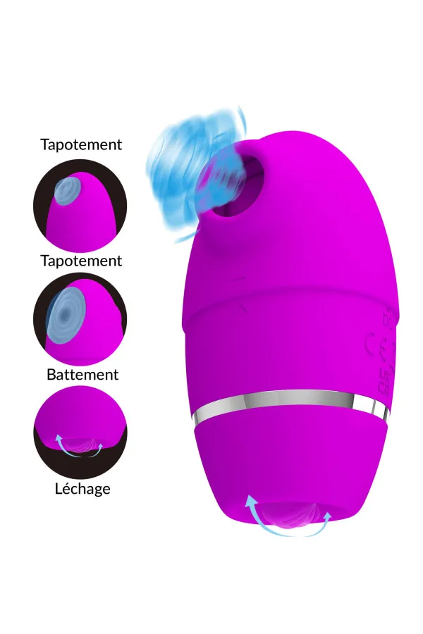Pretty Love Shakira Stimulateur clitoridien avec tapotement percussion et effet langue