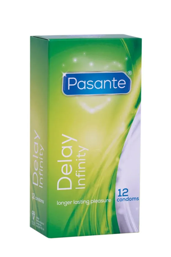 Boîte de 12 préservatifs retardants Delay Infinity de Pasante