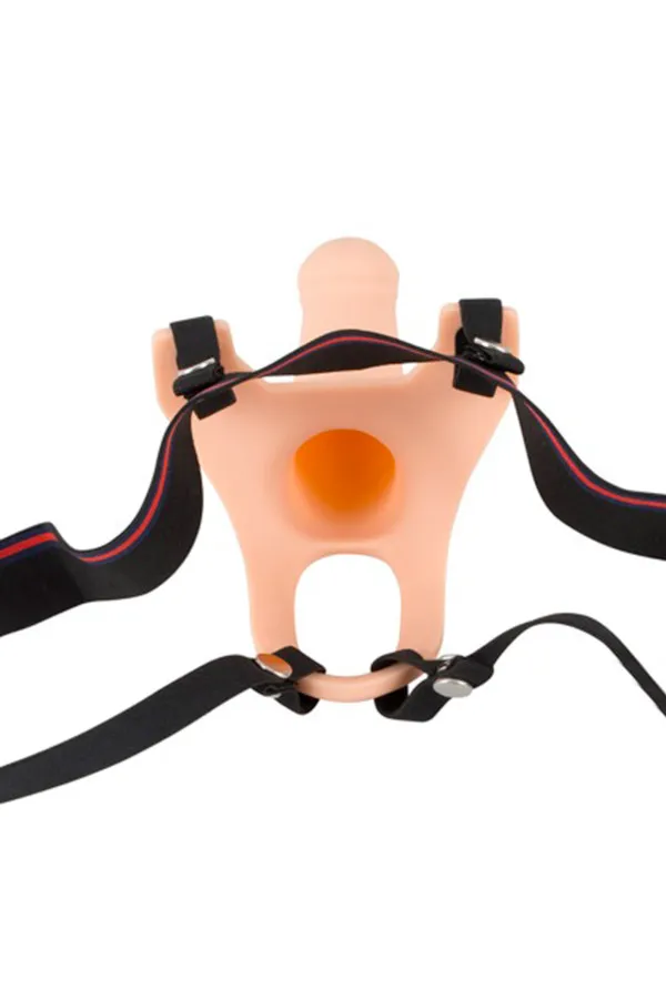 Gode ceinture strap-on creux avec espace pour testicules – Extension réaliste