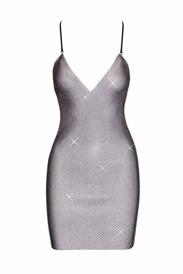 Robe scintillante résille noire transparente de Cotelli – Glamour et sexy