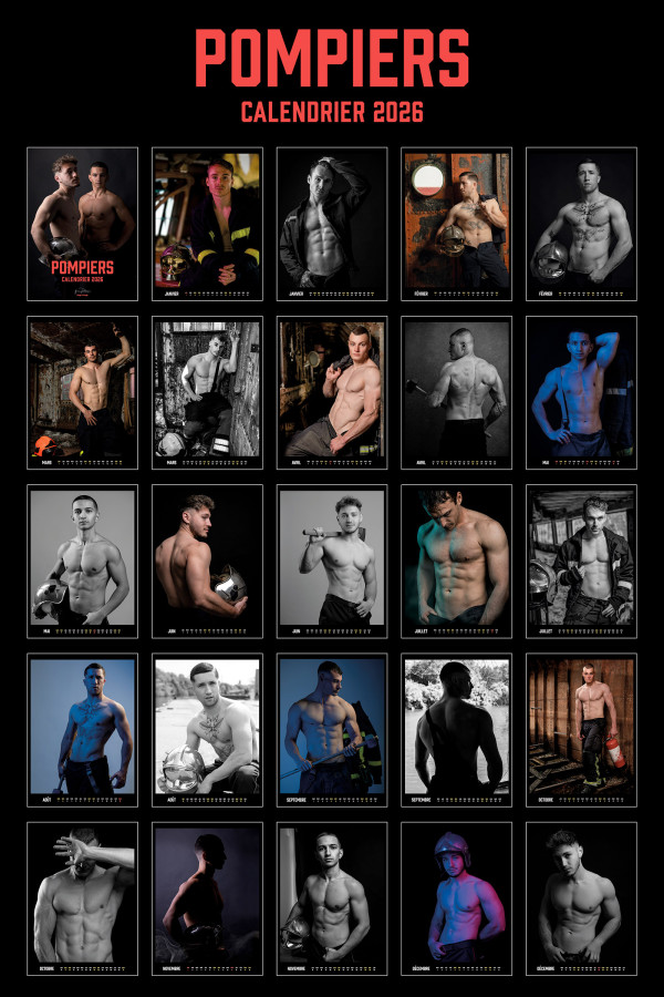 Calendrier mural des pompiers 2026
