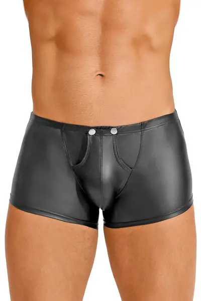 Boxer homme noir ouvert