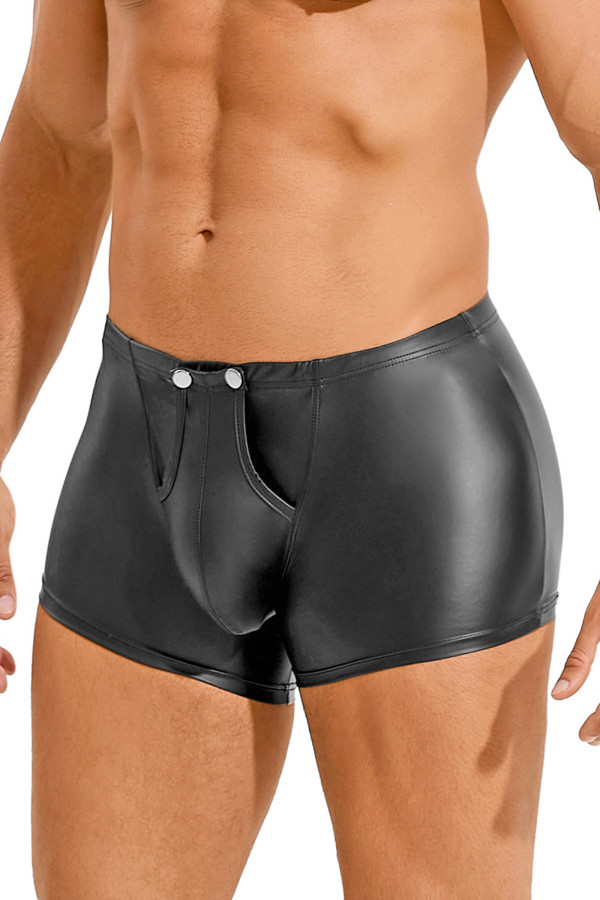 Boxer homme noir ouvert