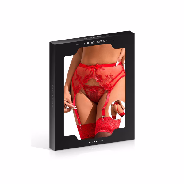 Ensemble porte-jarretelles et string noir Paris Hollywood - Concorde Love