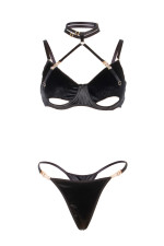 Ensemble soutien-gorge et string en velours