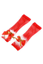 Mitaines rouges à clochettes de Noël