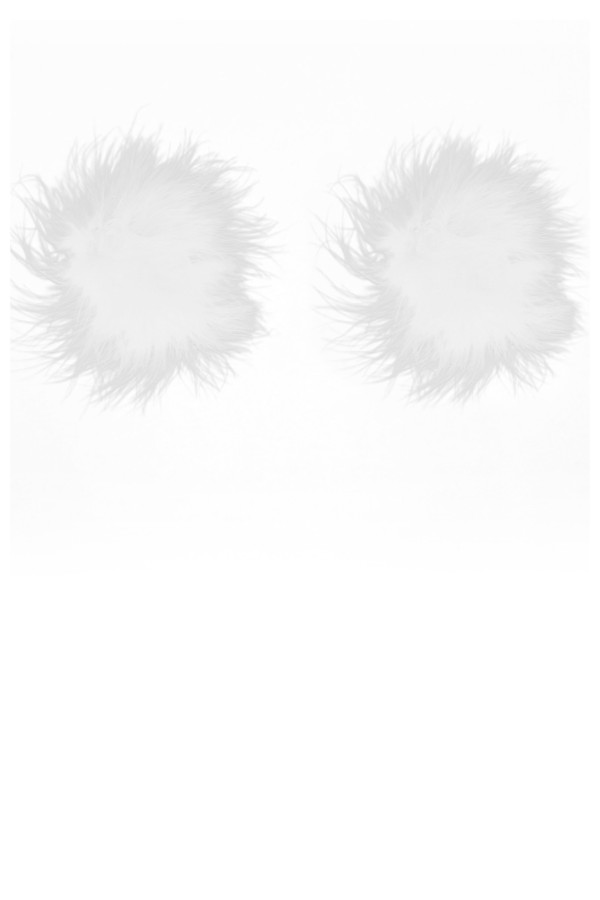 Cache-tétons duvet blanc 
