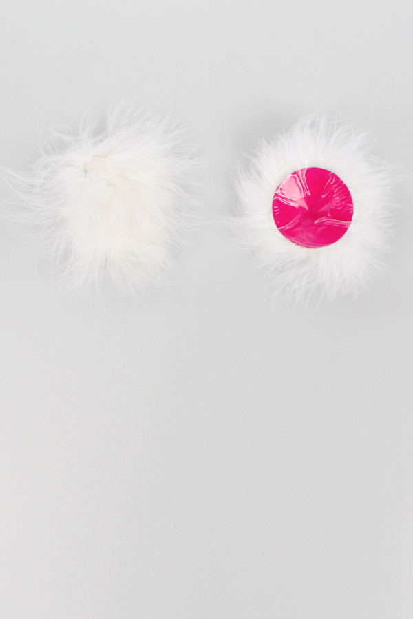 Cache-tétons duvet blanc 