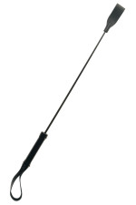 Cravache avec claquette en cuir