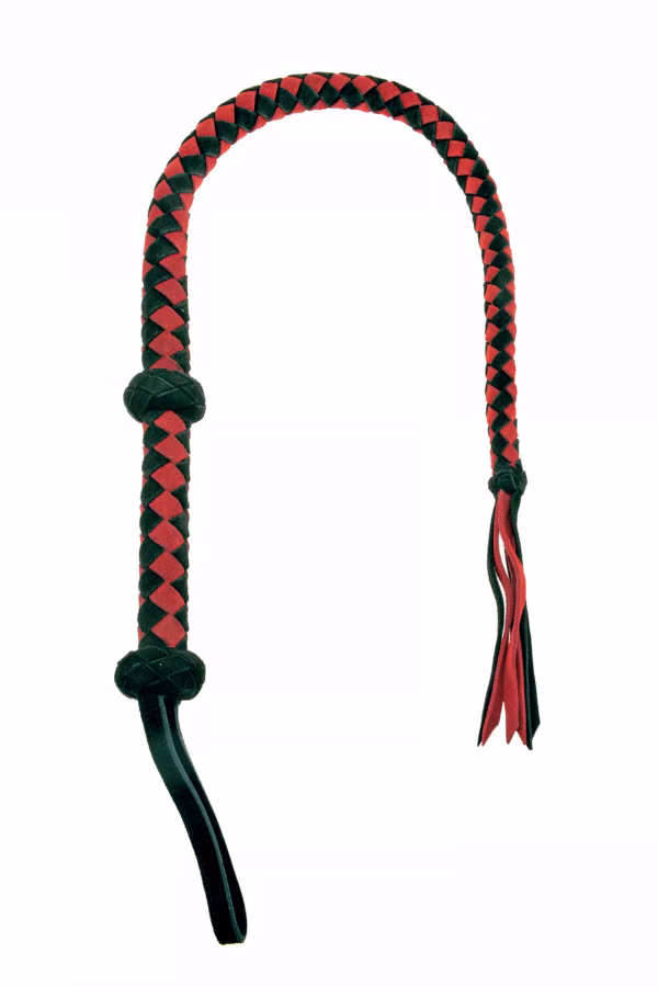 Fouet en Cuir Tressé - Accessoire BDSM de Qualité
