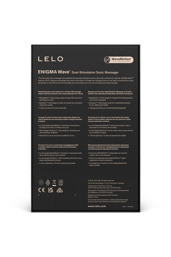 LELO Enigma Wave Vibromasseur à triple stimulation