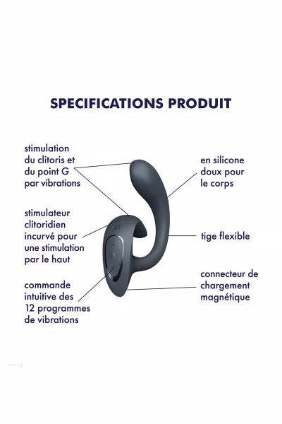 Satisfyer G for Goddess 1 - Vibromasseur point G + clitoris