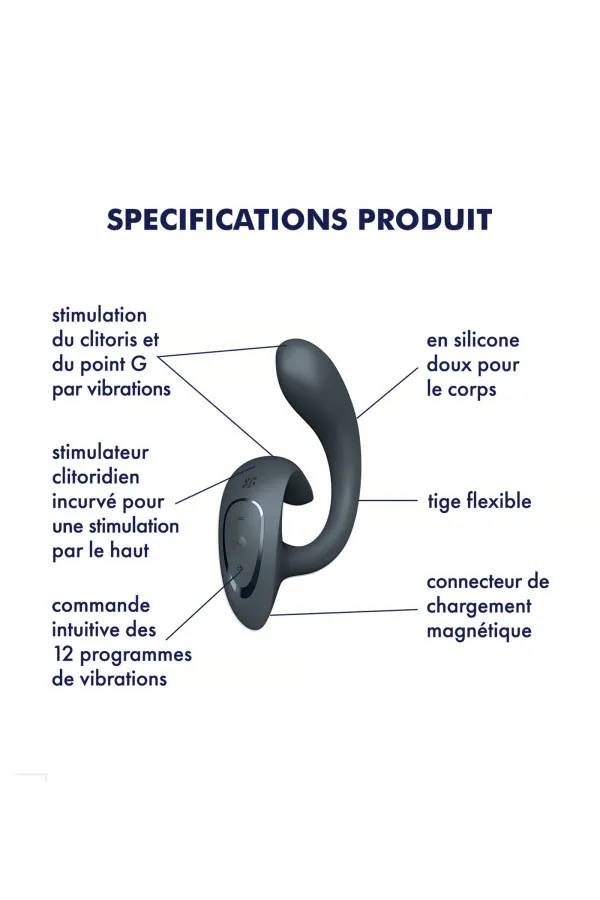 Satisfyer G for Goddess 1 - Vibromasseur point G + clitoris
