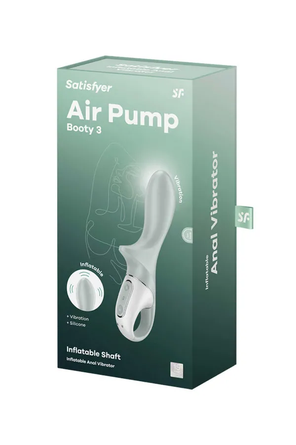 Satisfyer Air Pump Booty 3 - Vibromasseur gode anal gonflable et vibrant